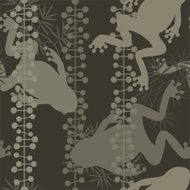 Seamless pattern with frogs