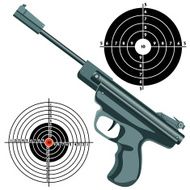 gun against the target N2