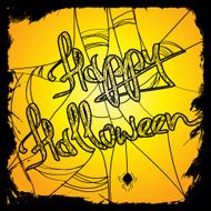 Halloween illustration with web