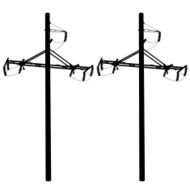Silhouette of high voltage power lines Vector illustration N11