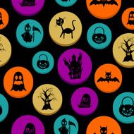 Halloween colorful elements seamless pattern background EPS10 Vector file N2