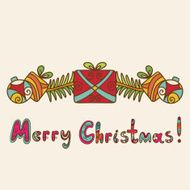 Vintage Merry Christmas background N3