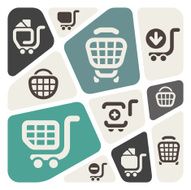 Shopping carts background N2