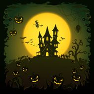 Scary house Halloween background N2