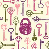 Keys seamless pattern N2