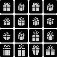 Gift box pixel icons holiday presents N4
