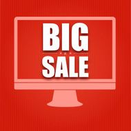 Silhouette monitor with text big sale
