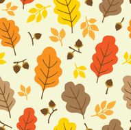 seamless pattern with oak leaves N4