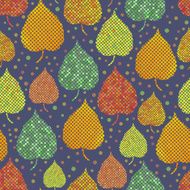 Bright seamless background with autumn leaves