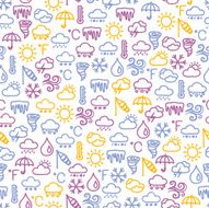 Seamless pattern with weather elements