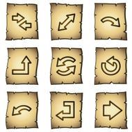 Arrows web icons papyrus series N2