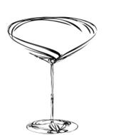 Stylized Wineglass For Fault N7