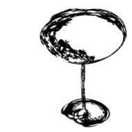 Stylized Wineglass For Fault N8