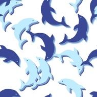 Seamless dolphin pattern