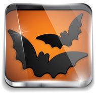 Halloween Bat Icon Button Application