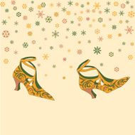 Happy walking concept Autumn Boots Vector illustration