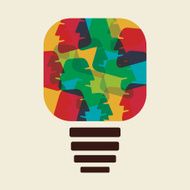 colorful face bulb