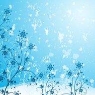 Blue flower grunge