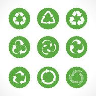 Set of recycle symbols and icons N2