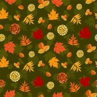 Seamless pattern with autumn leaves N40