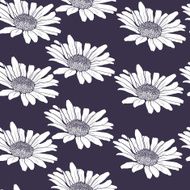 Herbal seamless pattern with chamomiles N2
