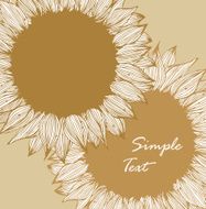 Vintage floral background with sunflowers
