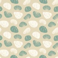 Bright seamless background with decorative stones and shells