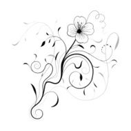 Abstract floral frame for design Vector illustration