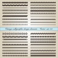 Vintage calligraphic design elements N3