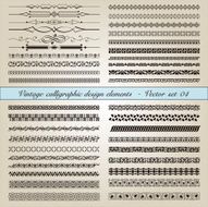 Vintage calligraphic design elements N4