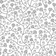 abstract flowers seamless pattern N5