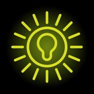 Green Bulb Icon