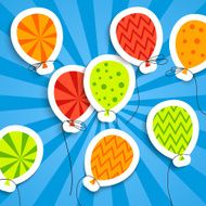 Funny postcard with balloons