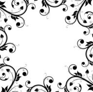 Floral Design Ornament Frame