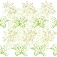 Seamless pattern flowers and plant
