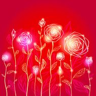 Rose Abstract floral background