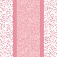 Vector pink card with floral pattern