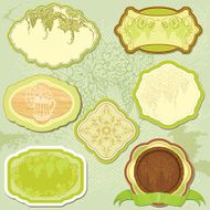 Set for wine labels or menu design