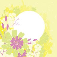 frame design with flowers