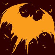 Bats silhouette - Halloween background