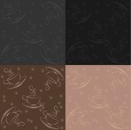 seamless pattern with cup of coffee