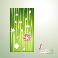Card with window and flowers