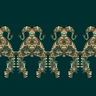 Ornate vector dragon patterns N9