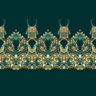 Ornate vector dragon patterns N10