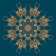 Ornate vector dragon patterns N12