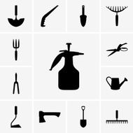 Garden tools icons