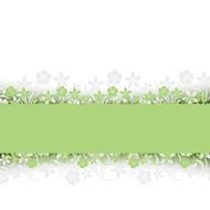 Vector card with green floral pattern