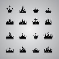 collection of many different crowns