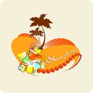 Vector tropical illustration N2