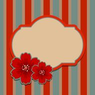 Floral background with frame and a space for text N4